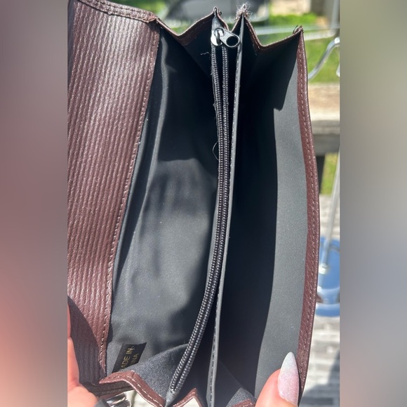 Vegan Leather Brown Snap Long Wallet LIKE NEW! - Picture 8 of 8